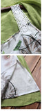 Plus Size Lady Flower Print Cotton Linen Sleeveless Dress