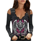 Punk Skull Lace Top