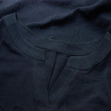 Women V Neck Linen Cotton Blouse Shirt
