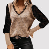 Elegant Lace Knitted Sweater