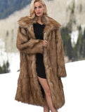 Women's Artificial Fur THICKING WARM Long Coat