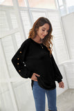 Decorative Button Long Sleeve T Shirt