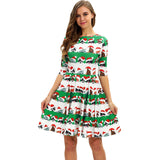 Christmas Printing Women's Dress