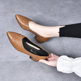 First Layer Cowhide Leather Comfortable Soft-Soled Loafers high or low heels (free shipping)