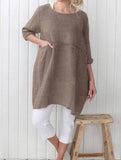 cotton and linen pocket dress