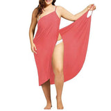 5XL Women Sexy Beach V-Neck Sling Dress