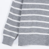 CASUAL STRIPED BLACK AND WHITE PULLOVER