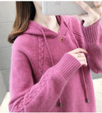 Casual Hooded Sweater Women New Autumn Winter Korean Loose Long Sleeve Tops