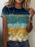 Plus Size Women 3D Floral Print T Shirt