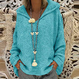 Loose hooded sweater