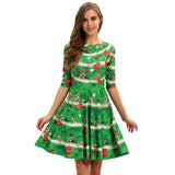 Christmas Printing Women's Dress