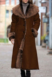Elegant Windbreaker Fur Jacket Coat