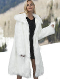 Women's Artificial Fur THICKING WARM Long Coat