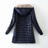 FLEECE QUILTED COTTON THERMAL SLIM ZIPPER DOWN JACKET