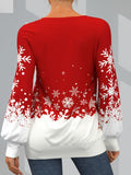 Christmas Snowman Lantern Sleeve Sweatshirt