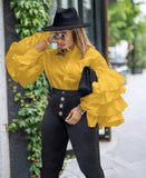 Layered Ruffle Bubble Top