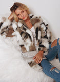 Women's Artificial Colorful Fur THICKING WARM Coat