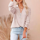 Fashion Lapel Casual Zipper T-shirt