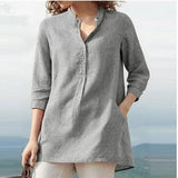 V Neck Casual Comfy Blouse