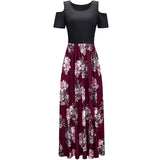 Stylish Floral Short Sleeve Maxi Dress