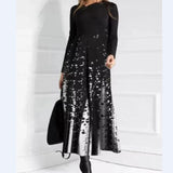 Elegant Fall Printed Long Sleeves Dresses