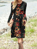 Round Neck Flower Dresses