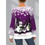 Christmas Snowman Lantern Sleeve Sweatshirt