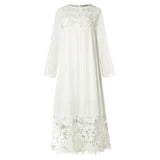 100%Cotton  Lace Elegant Ladies Dress
