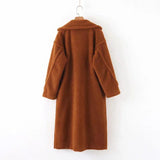 Solid color loose thick+++ lapel coat