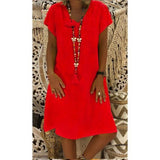 Cotton Casual Big Size Ladies Dress