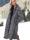 Women's Artificial Fur THICKING WARM Long Coat