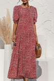 Polka Dot Plaid Print Robe Maxi Dress 2021