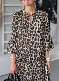 Chiffon Leopard Print Dress