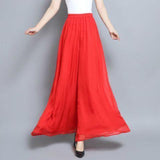 Fashion ice silk chiffon wide-leg pants