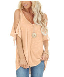 Bow Off Shoulder Lace-Up Loose street