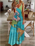 Women Dress Summer 2021 Casual Sleeveless Halter Solid Beach Long Dress