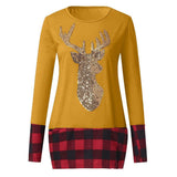 Christmas Reindeer Long Sleeve Top T-shirt