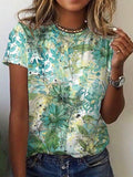 Womens casual fashion floral print top