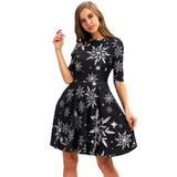 Christmas Printing Women's Dress