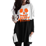 Halloween skull comfortable loose and casual dress