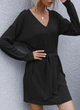 Long Sleeve Cotton-Blend Dresses