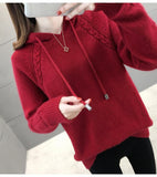 Casual Hooded Sweater Women New Autumn Winter Korean Loose Long Sleeve Tops