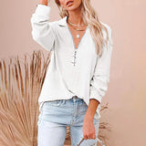 Fashion Lapel Casual Zipper T-shirt