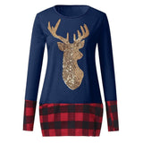 Christmas Reindeer Long Sleeve Top T-shirt