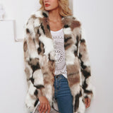 Women's Artificial Colorful Fur THICKING WARM Coat