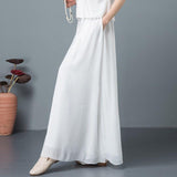 Fashion ice silk chiffon wide-leg pants