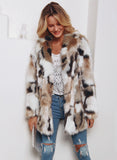 Women's Artificial Colorful Fur THICKING WARM Coat