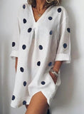 Boho Plus Size Dot Print Dress