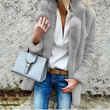 Long Sleeve Lapel Fluffy Coat