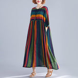 short sleeve cotton vintage stripe dresses